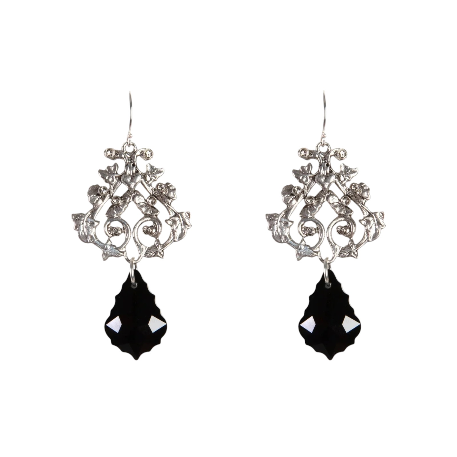 Virgins Saints Angels Vsa Vine Drop Earrings In Silver Jet 179$